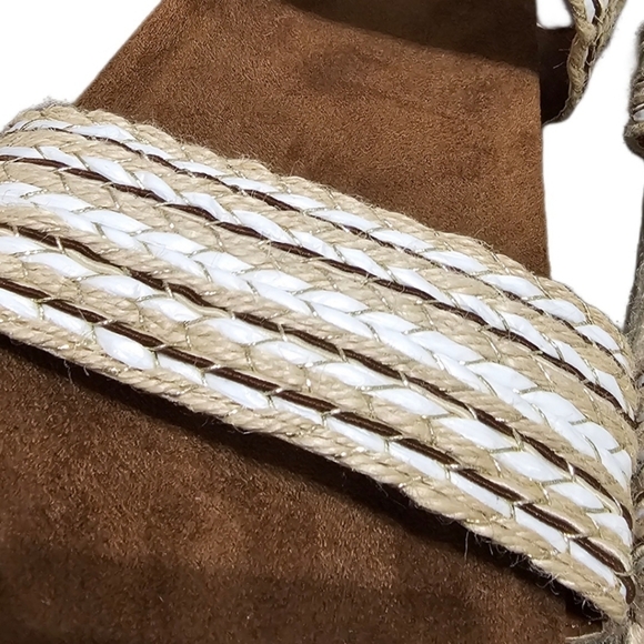 Time And Tru Women's Raffia Two Band Slide Sandals NWOT - Picture 4 of 10